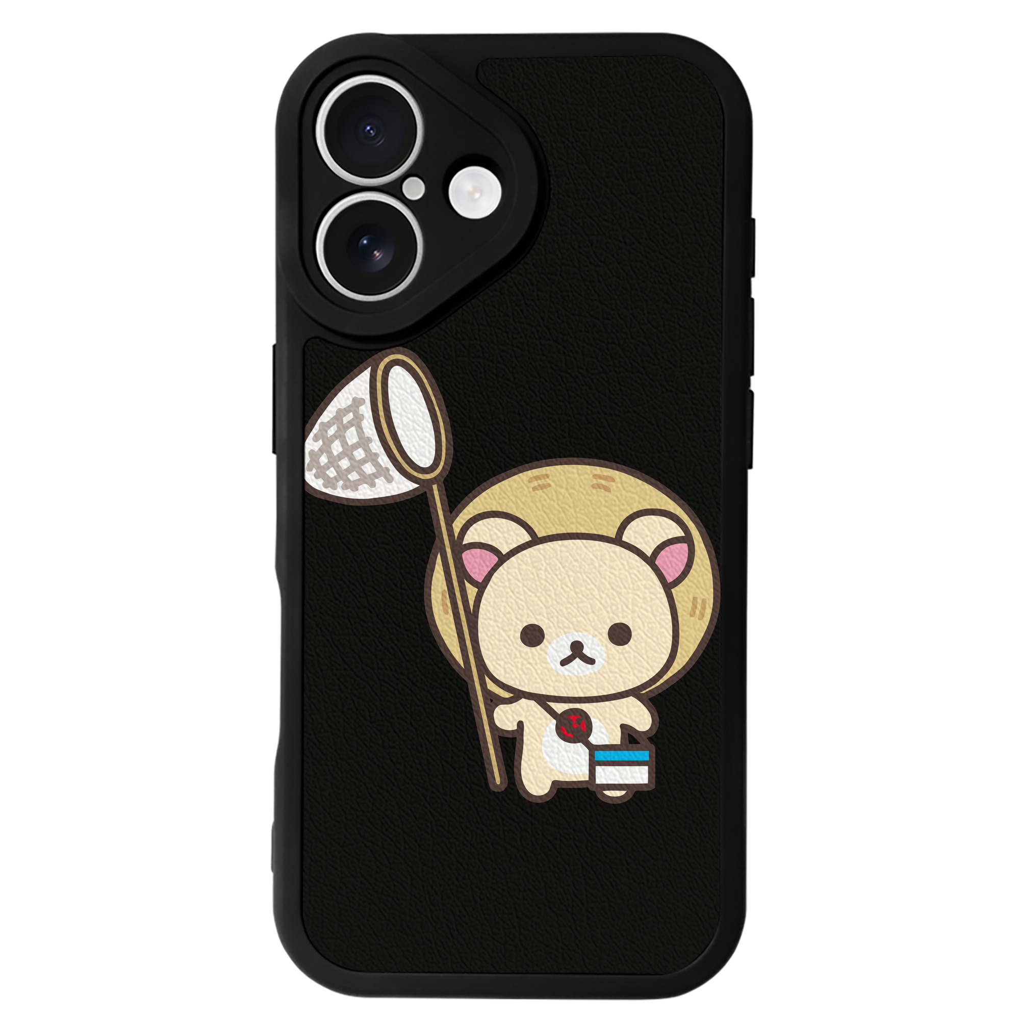 （画像用） リラックマ リラックマ キイロイトリ Rilakkuma Korilakkuma Kiiroitori 【iPhone 16シリーズ対応】シリコンスマホケース（レザー調） 材質：シリコン